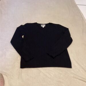 Nordstrom Black Cashmere Crewneck Sweater
